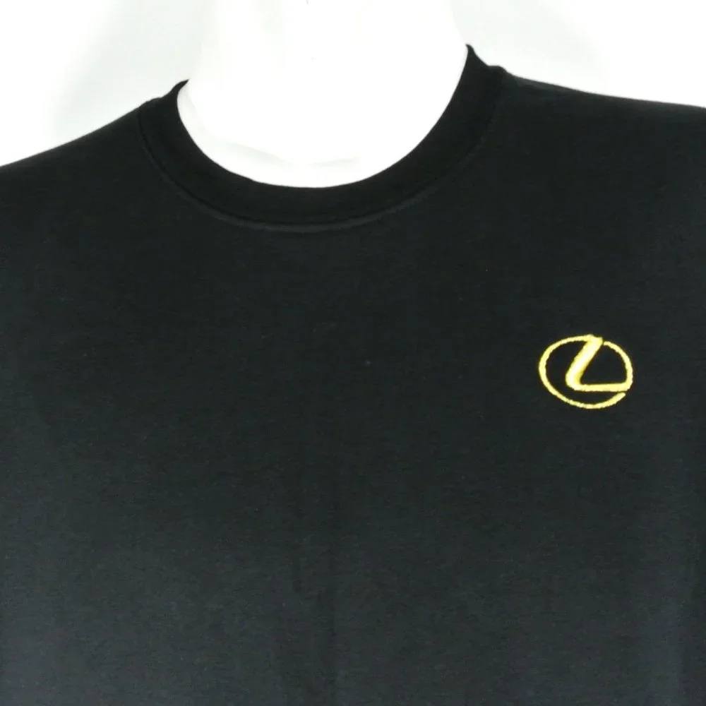 LEXUS Gold Logo Car Dealership Black Sweatshirt Employee Uniform Shirt Size M - Picture 11 of 15
